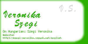 veronika szegi business card